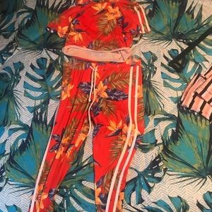 Two piece floral outfit